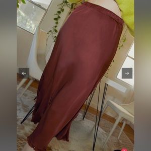 COPY - NATION LTD SATEEN MABEL SKIRT (in cherry black) NWT